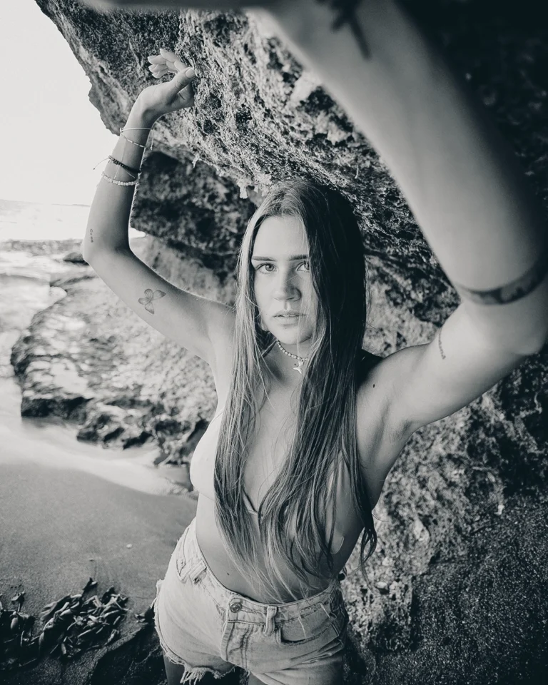 fotografía en blanco y negro Santo Domingo estudio playa Guibia